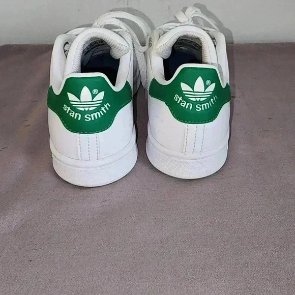 Adidas Stan Smith White Leather Sneakers Classic Tennis Shoes - Picture 5 of 8